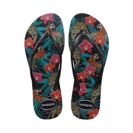 SAND HAVAIANAS SLIM TROPICAL FC PRETO 39/40