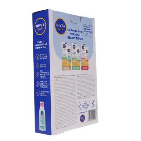 Kit nivea protetor solar fps60 50ml + água micelar 200ml 360-13