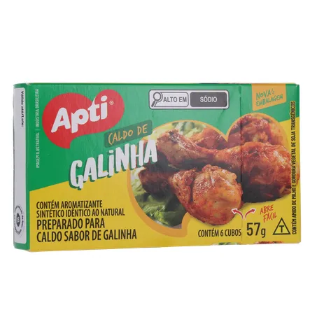 Caldo em Cubos Apti Galinha Caixa com 6un - 57gr 360-34