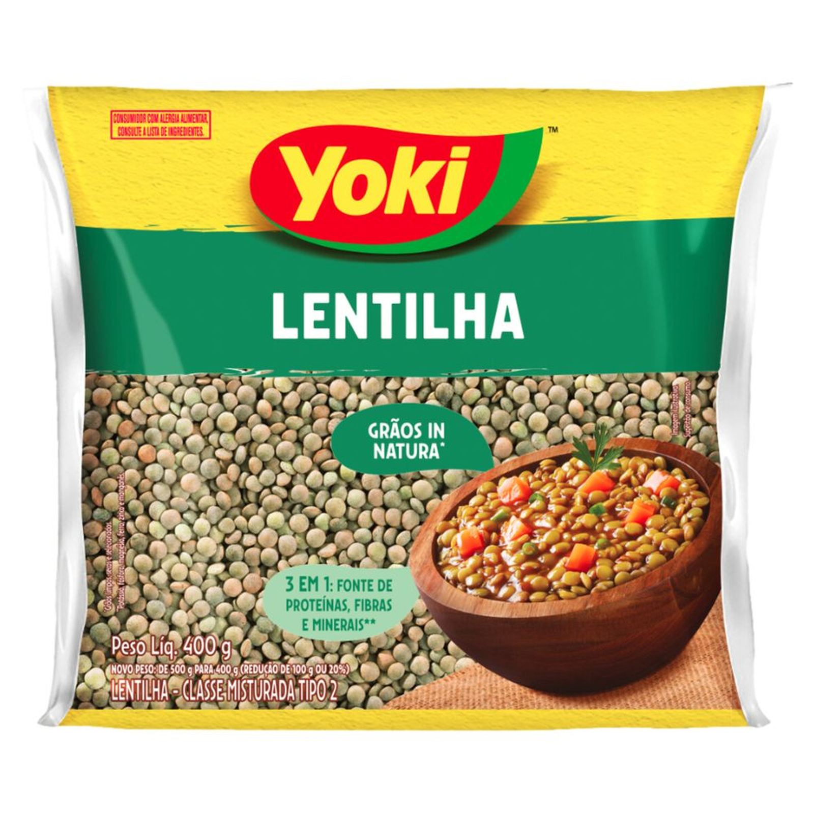 Lentilha Yoki Pacote Com 400g | Koch Supermercado