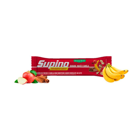 Barra de Fruta Supino Zero Banana,Maçã e Canela 24G