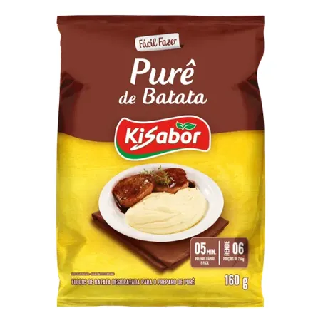 Purê de Batatas Instantâneo Kisabor Pacote 160G