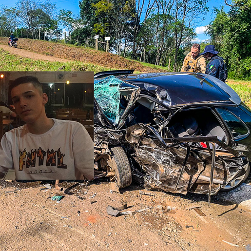 Jovem de 18 anos morre após colisão frontal na BR-282 entre SMOeste e Paraíso