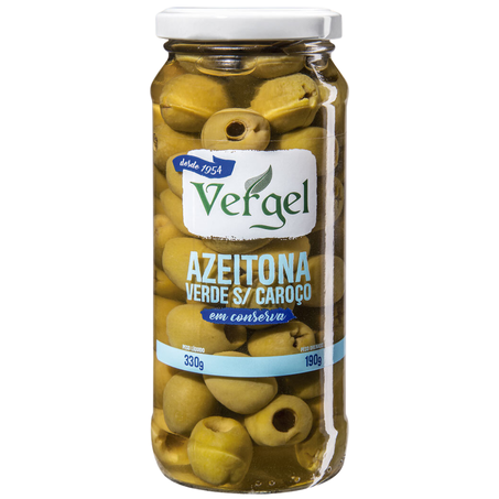 Azeitona vergel 190g sem caroço conserva