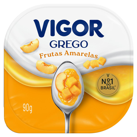 Iogurte Grego Vigor 90g - Frutas Amarelas