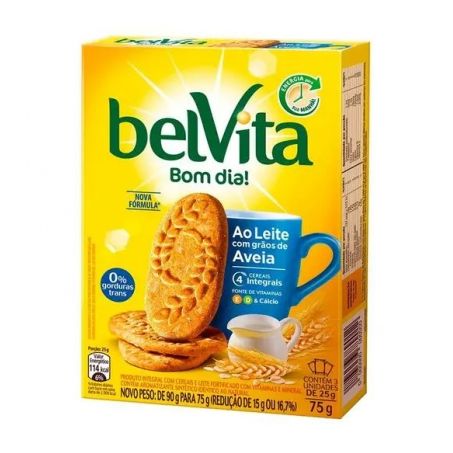 BISC CEREAL BELVITA 75G LEITE AVEIA