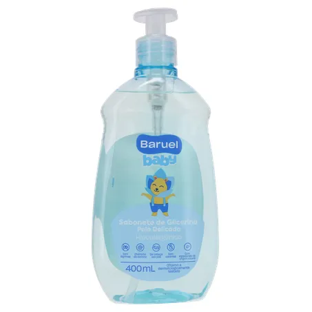 SABONETE LÍQUIDO INFANTIL BARUEL BABY PELE DELICADA PUMP 400ML 360-35