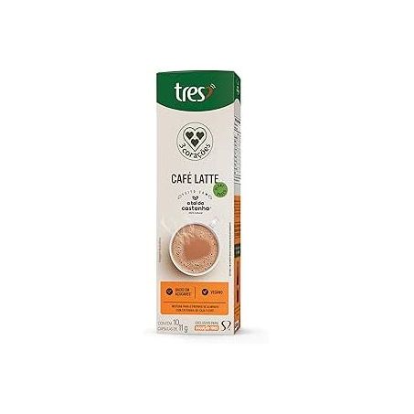 Capsula cafe tres coracoes latte vegetal 110g.