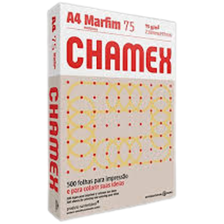 Esc papel oficio a4 chamex 75g marfim c/500un