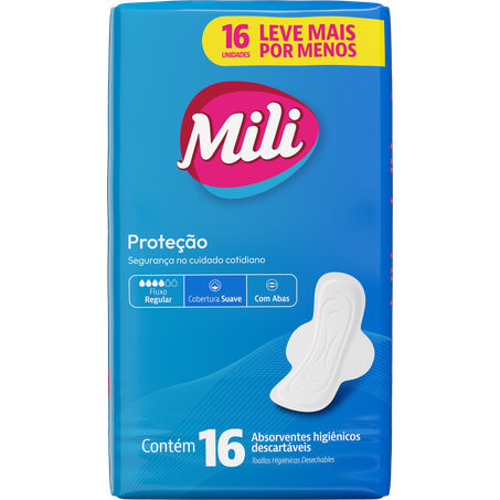 Abs mili protecao c/a suave c/16un