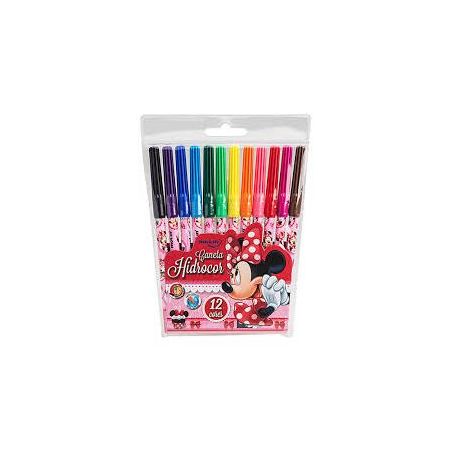 Caneta hidrocor molin minnie com 12 unidades