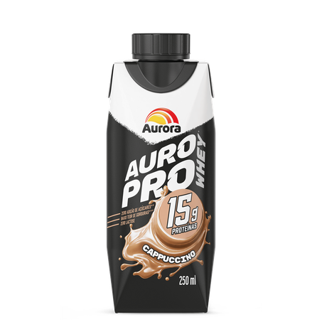BEBIDA LÁCTEA AURORA AURO PRO WHEY CAPPUCCINO UHT 250ML
