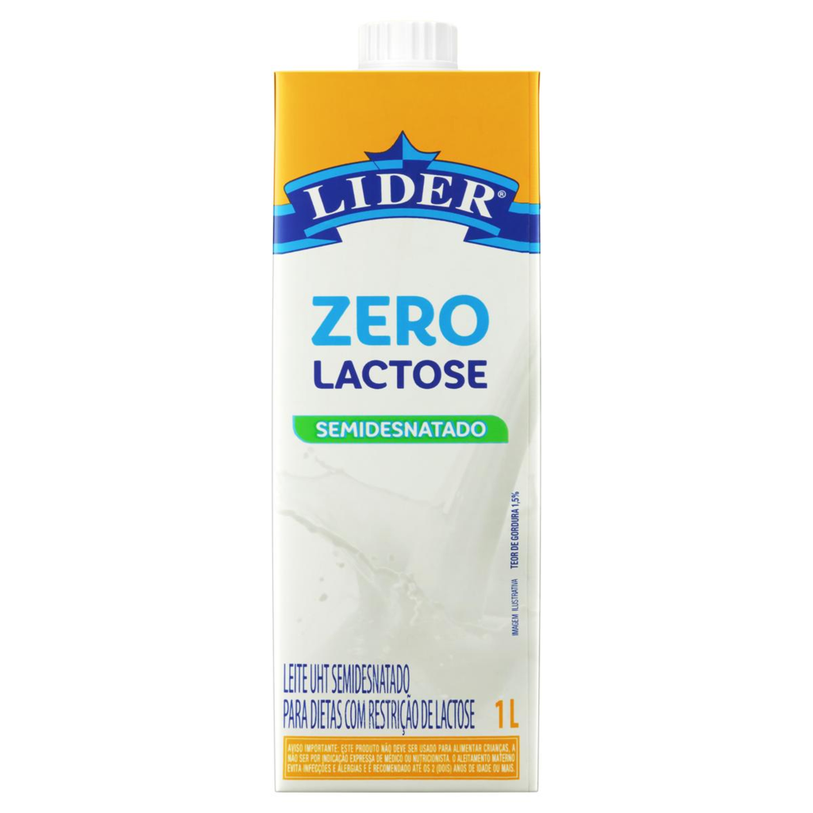 Leite Líder Uht 1 Litro - Zero Lactose - Tp | Condor