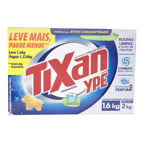 LAVA ROUPAS TIXAN YPE PRIMAVERA GRÁTIS 80G 1,6KG  360-59
