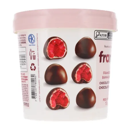 Framboesa Coberta C/Chocolate Amargo Franui Cong 150g 360-29