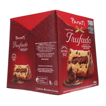 Panettone Parati Trufado com Gotas de Chocolate Ao Leite Caixa 400gr 360-13