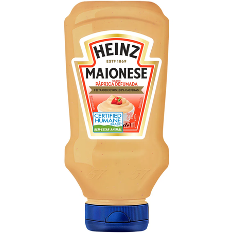 Maionese heinz 215g sabor paprica defumada