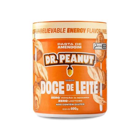 Pasta de Amendoim Dr. Peanut Doce de Leite Zero Adição de Açúcares Zero Lactose Pote 600gr