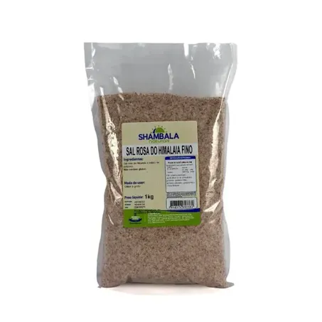 Sal shambala rosa do himalaia fino pacote 1kg