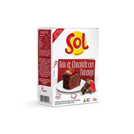 Mistura bolo sol chocolate c/ morango 400g