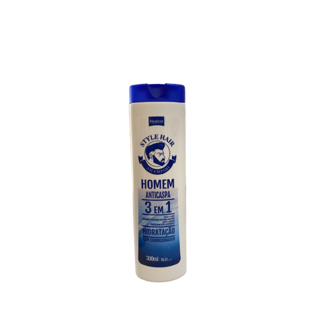 SHAMPOO HEDERA 300 ML HOMEM ANTICASPA 3 EM 1      