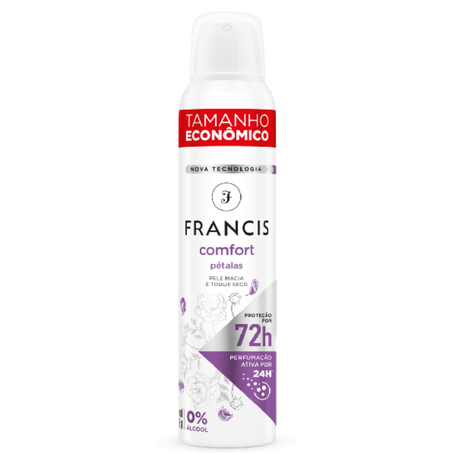 Desodorante aerosol francis 200ml fem comfort petalas