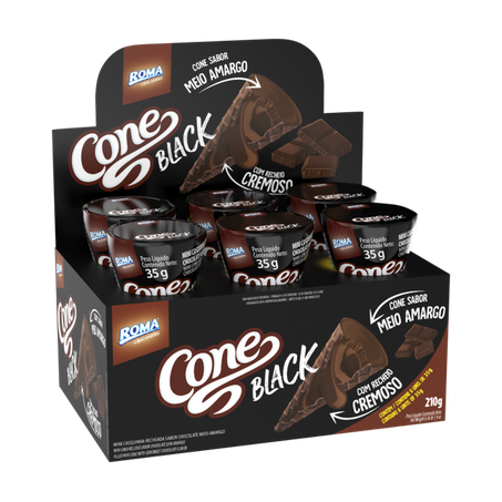 Chocolate cone roma black 35g