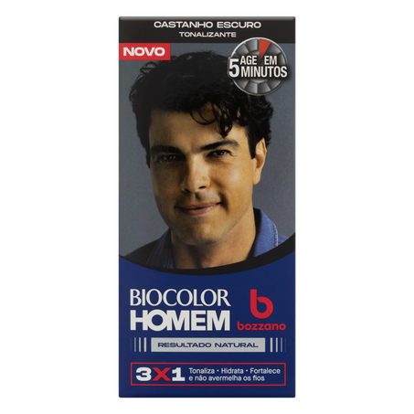 Tonalizante biocolor homem castanho escuro
