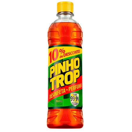 Desinfetante pinho pinho trop 500ml 10% grátis