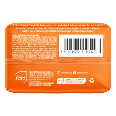 SABONETE FRANCIS FLOR LAR LARANJA 85G 360-3