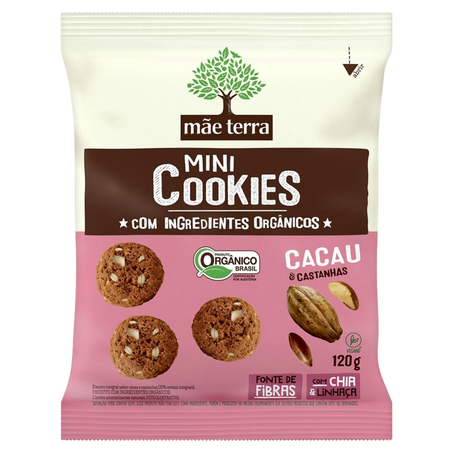 Mini Cookie Mãe Terra 120g - Integral - Cacau