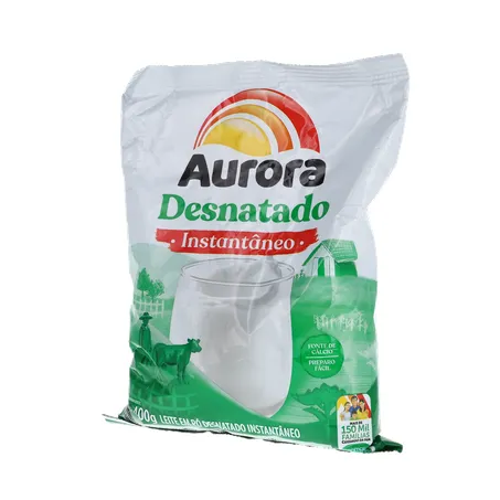 LEITE EM PÓ AURORA DESNATADO INSTANTÂNEO PACOTE 400G 360-2