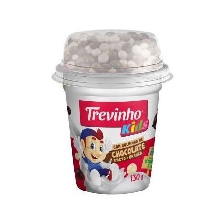 Iogurte trevinho kids 130g pret/bra choc