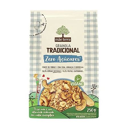 Granola mãe terra tradicional castanha zero açúcar 250g