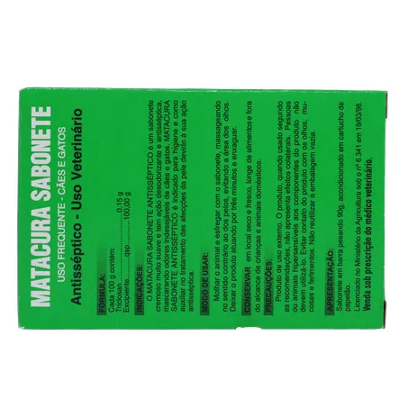 Sabonete Antisséptico para Animais Matacura 90G 360-2