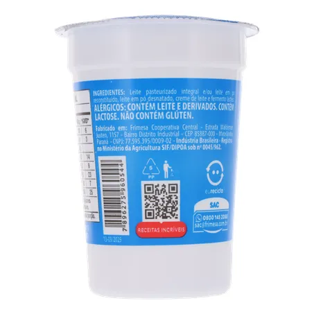 Iogurte Frimesa Integral 165g 360-24