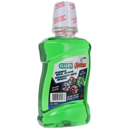 ENXAGUANTE BUCAL SUNSTAR GUM AVENGERS BUBBLE GUM 250ML 360-33