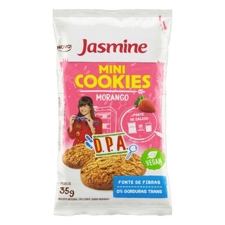 MINI BISCOITO COOKIE INTEGRAL MORANGO JASMINE