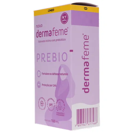 SABONETE ÍNTIMO LÍQUIDO DERMAFEME PREBIO 100ML 360-5