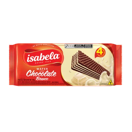 WAFER ISABELA CHOCOLATE BRANCO 100G