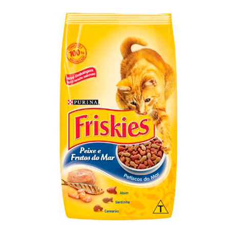 Ração Seca para Gatos Adultos Sabor Peixe e Frutos do Mar Friskies 1Kg