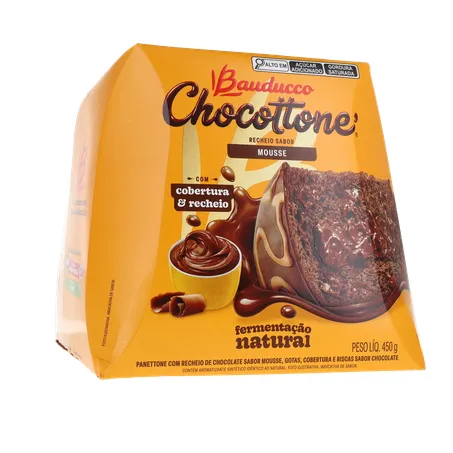 Panettone Bauducco Mousse de Chocolate Caixa 450gr 360-16