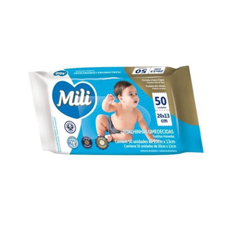 TOALHA UMEDECIDA MILI LOVE&CARE C/50UN