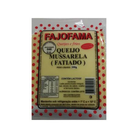 Queijo mussarela fatiado fajofama