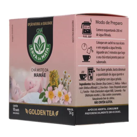 CHÁ ERVA DA MATA MISTO DA MAMÃE CAIXA C/10 SACHÊS 360-5