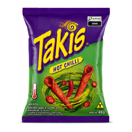 SNACKS TAKIS HOTCHILLI SABOR CARNE PICANTE 49G