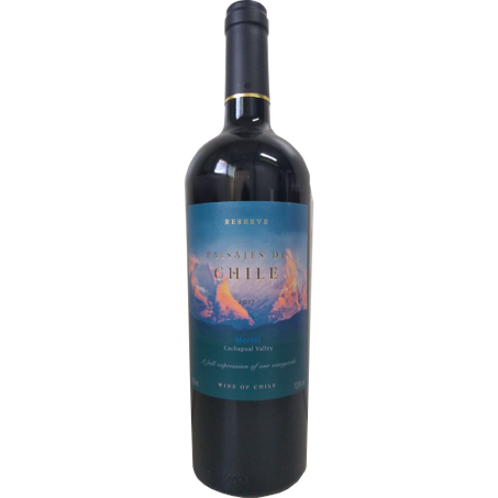 Vinho chileno paisajes de chile reserva merlot 750ml