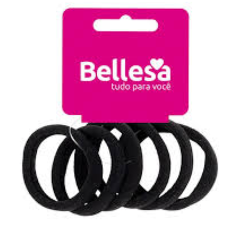 Elastico p/cabelo bellesa grosso preto 0116-b c/06un
