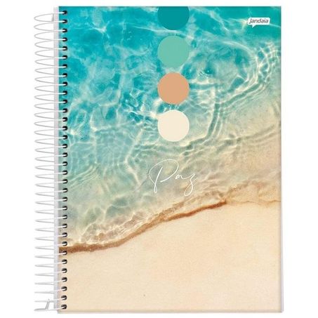 Caderno espiral universitario capa dura 1m paz 80fl