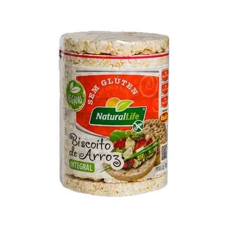 BISCOITO DE ARROZ INTEGRAL  ORGÂNICO 80G